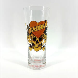 EUC Don Ed Hardy Designs 'Love Kills Slowly' 16oz Beer Glass